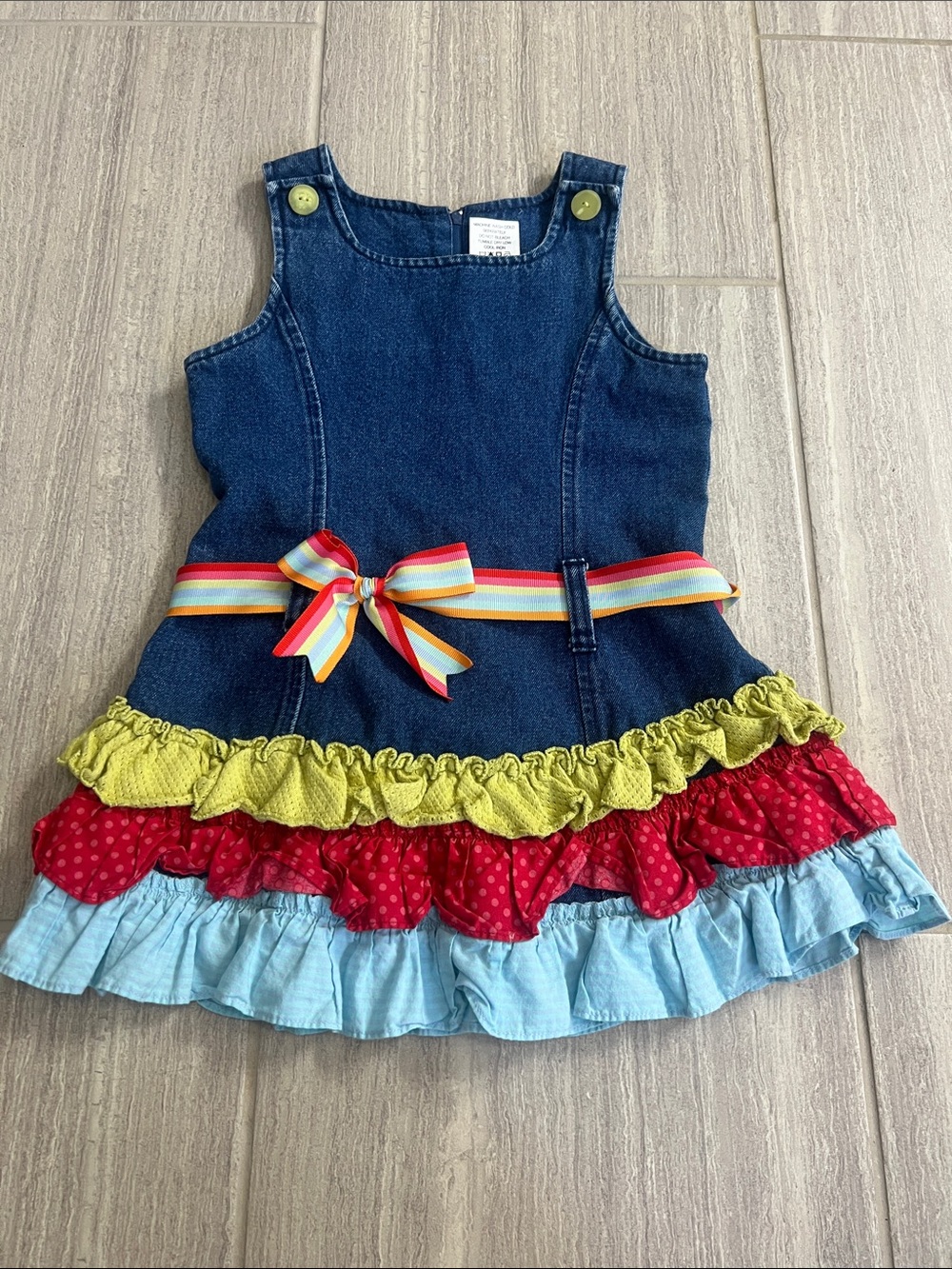 Bitty Baby by American Girl Doll denim ruffle dress